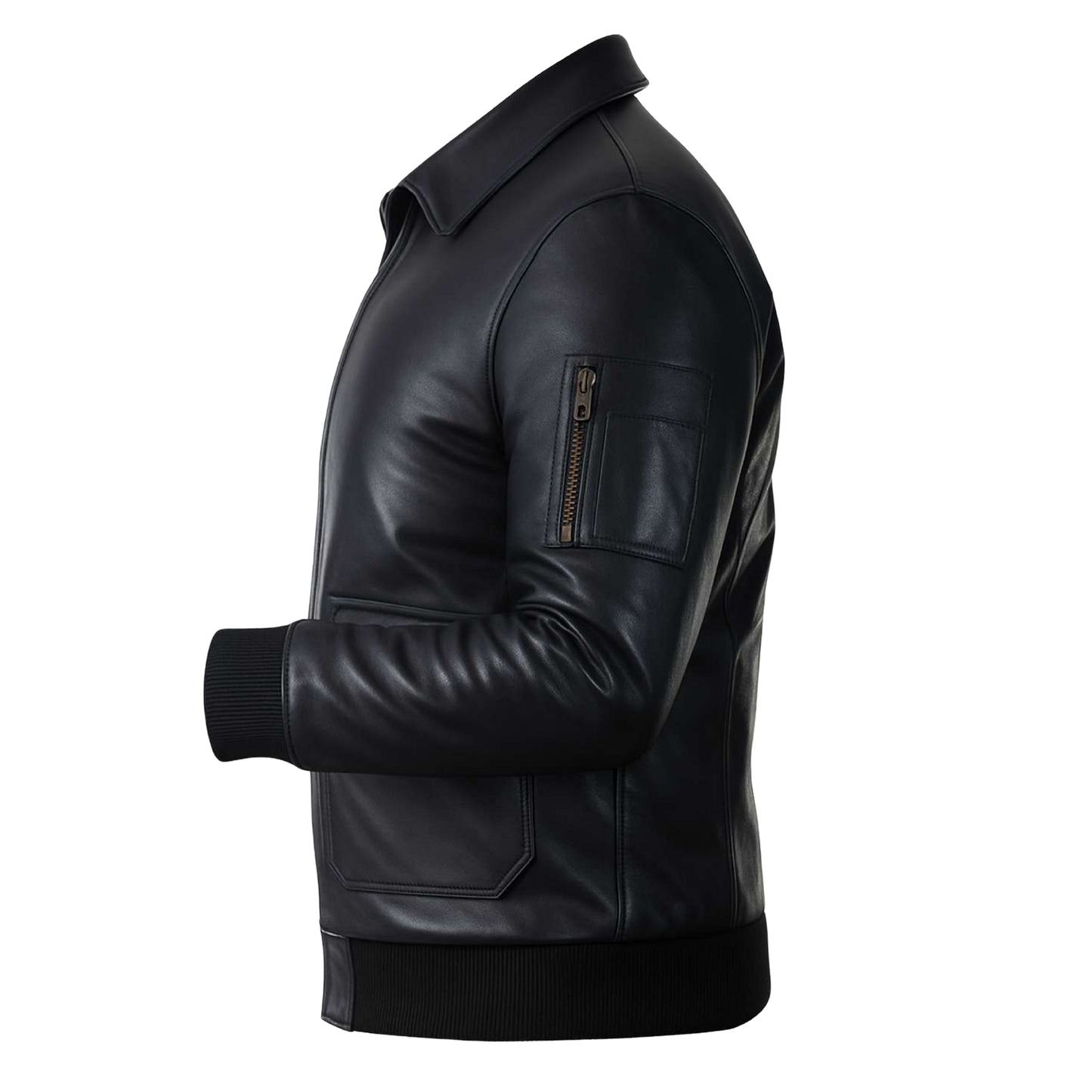 Buy Genuine Leather Men’s Biker Jacket with Shoulder Paddings & Zipper – Premium Ride-Ready Protection with Timeless Style