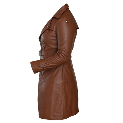 Buy Men’s Winter Trench Coat Faux Leather – Full Length Brown Overcoat, Classic Long Peacoat for Effortless Style, Winter Warmth & All-Season Versatility