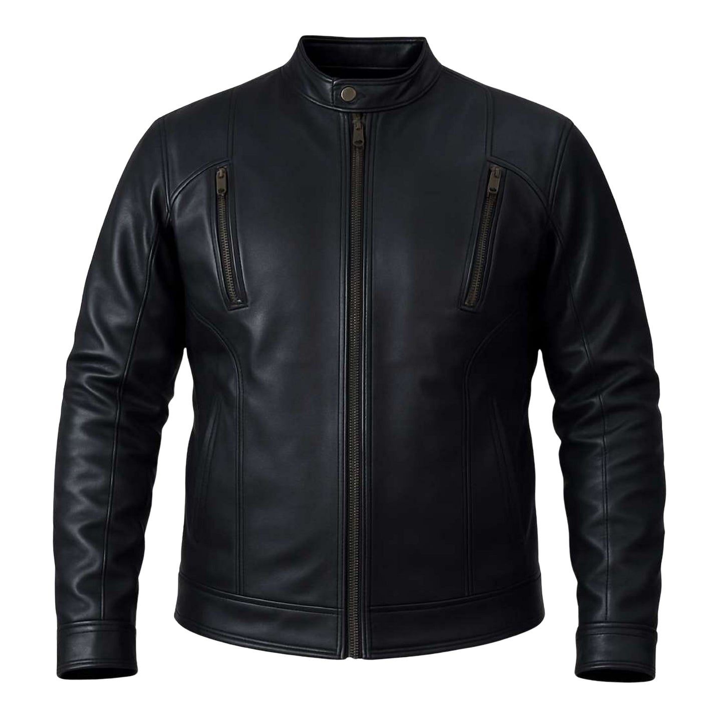 Buy Black Cafe Racer Leather Jacket – Premium Men’s Biker Outerwear with Classic Road Style & Modern Comfort