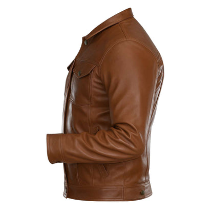 Buy Western Style Leather Dark Brown Jacket – Premium Unisex Outerwear with Classic Western Heritage & Rugged Comfort