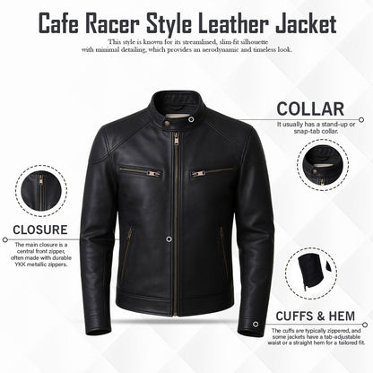 Buy Men Genuine Leather Biker Jacket – Premium Craftsmanship, Rugged Style & All-Season Comfort