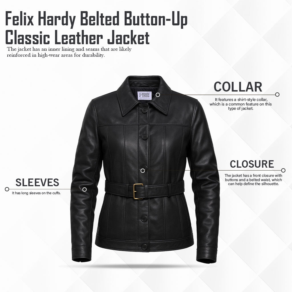 Buy Ladies Leather Black Trench Coat – Premium Leather Elegance with Classic Timeless Design