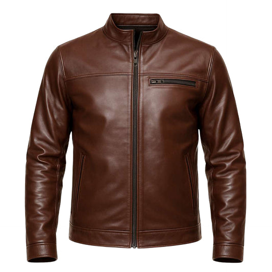 Buy Stellar Brown Leather Men’s Jacket – Premium Outerwear for Style, Comfort & Enduring Performance