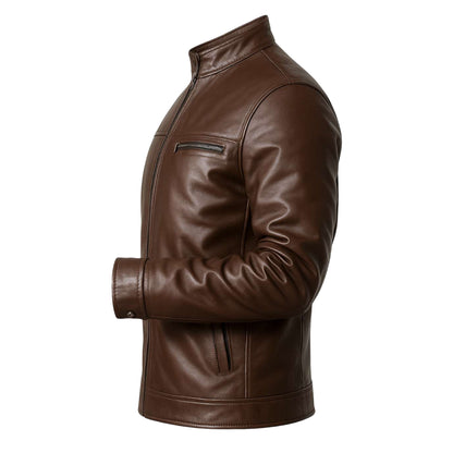 Buy Stellar Brown Leather Men’s Jacket – Premium Outerwear for Style, Comfort & Enduring Performance