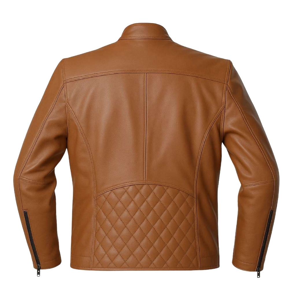 Buy Men’s Racer Brown Leather Jacket – Sleek Design, Premium Craftsmanship & Road-Ready Durability