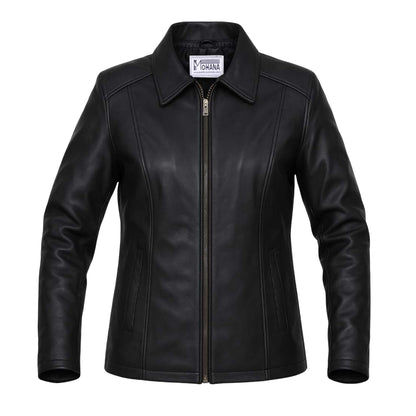 Buy Women’s Black Moto Jacket – Premium Leather, Sleek Design & Timeless Edge