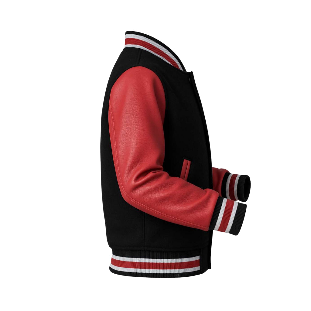 Buy Letterman Leather Red Jacket – Premium Unisex Varsity Outerwear with Timeless Style & Everyday Comfort